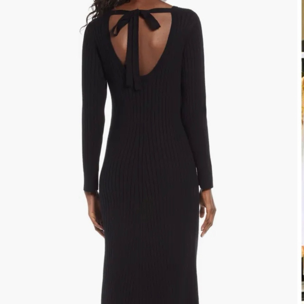 Wayf BFF Dede x Emily Hollie sweater dress in black, size medium